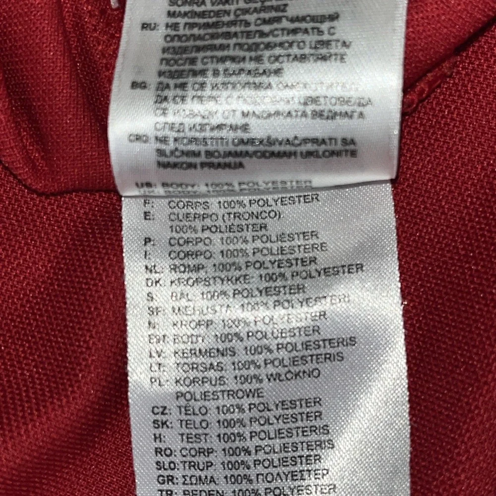 Adidas Golf Polo Shirt Mens XL Red Short Sleeve Caterpillar (CAT) Chest Logo